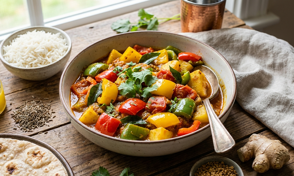 Belebendes Paprika-Kartoffel-Curry