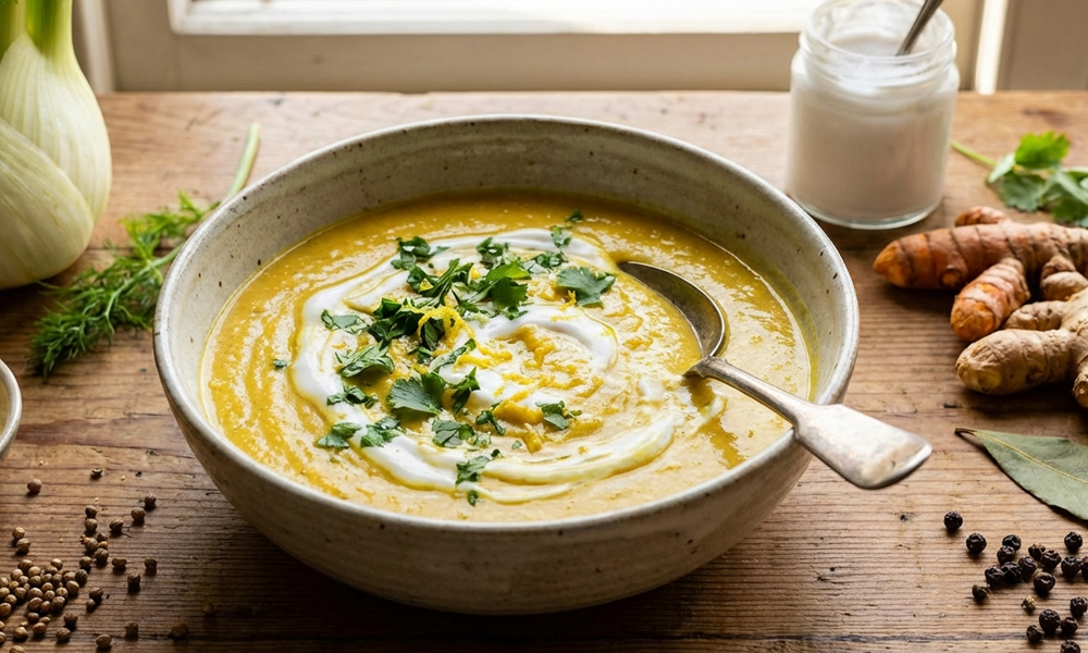 Fenchel-Polenta-Suppe