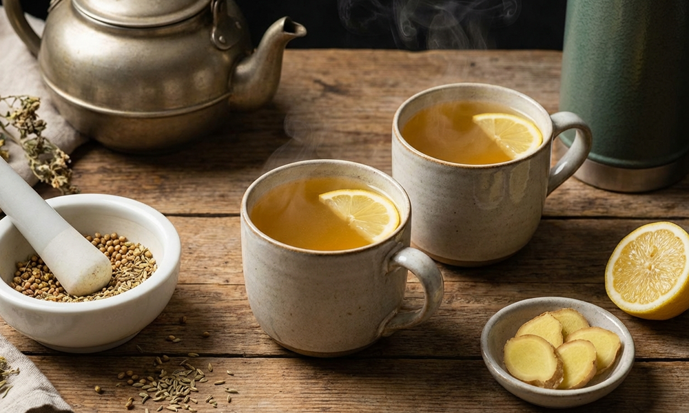 Grüner Detox-Tee mit Koriander, Fenchel & Kreuzkümmel (CCF-Tee)