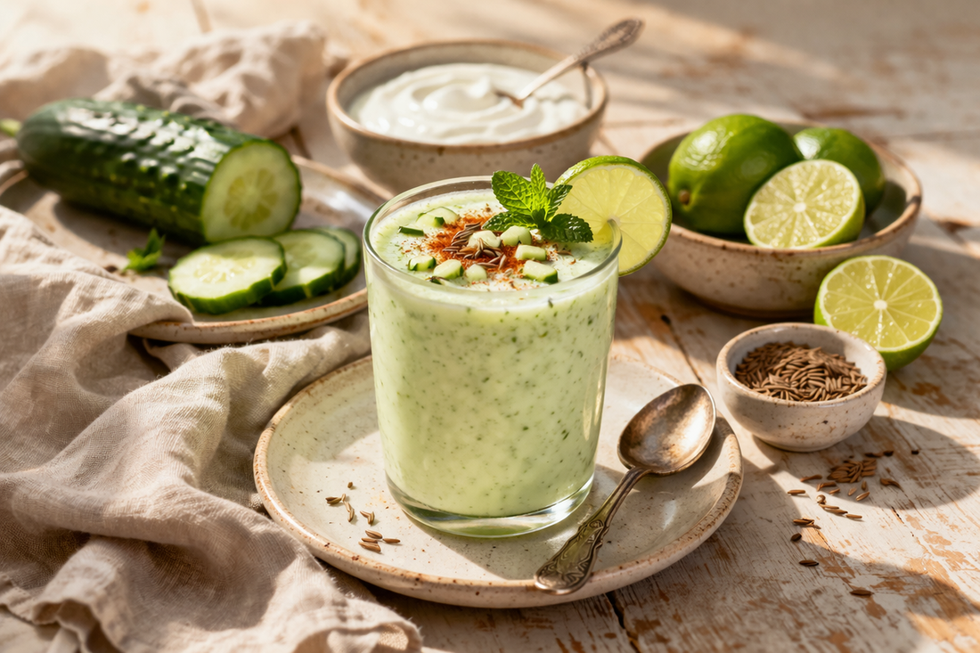 Spicy Gurken-Limetten-Lassi