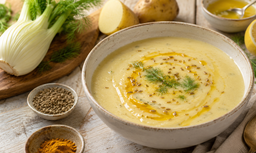 Fenchelsuppe mit Ajowain-Ghee