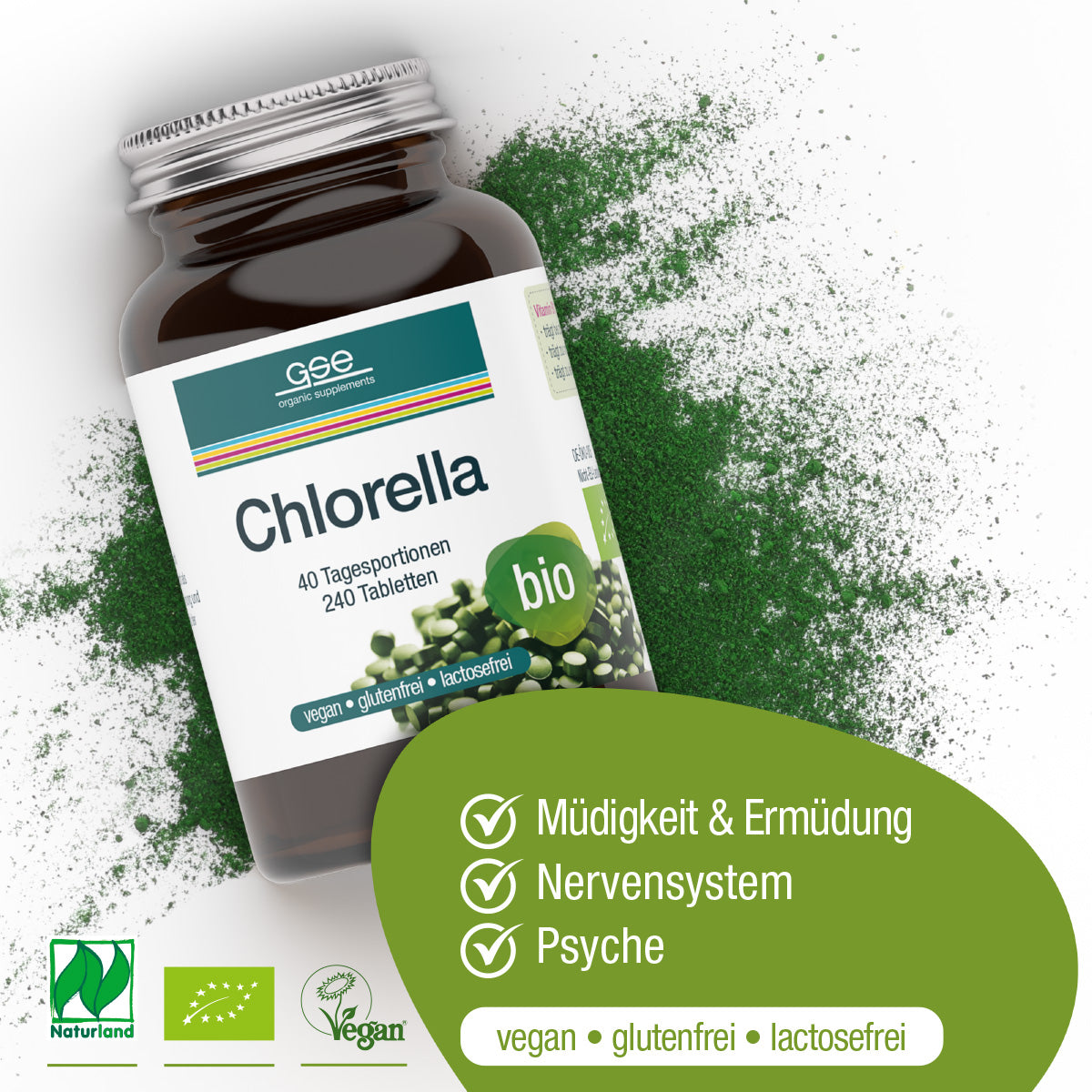GSE - Bio Chlorella - 240 Tabletten