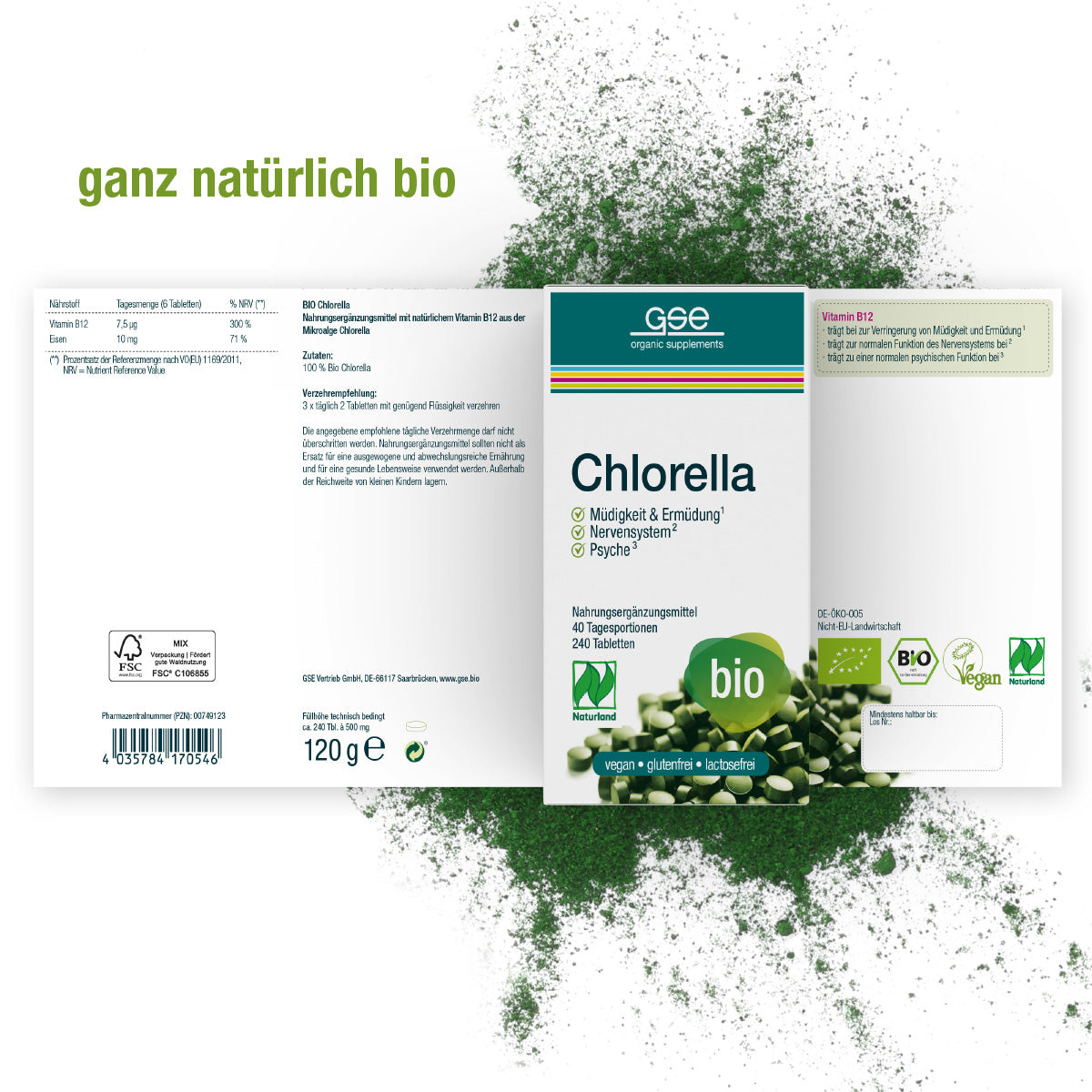 GSE - Organic Chlorella - 240 Tablets