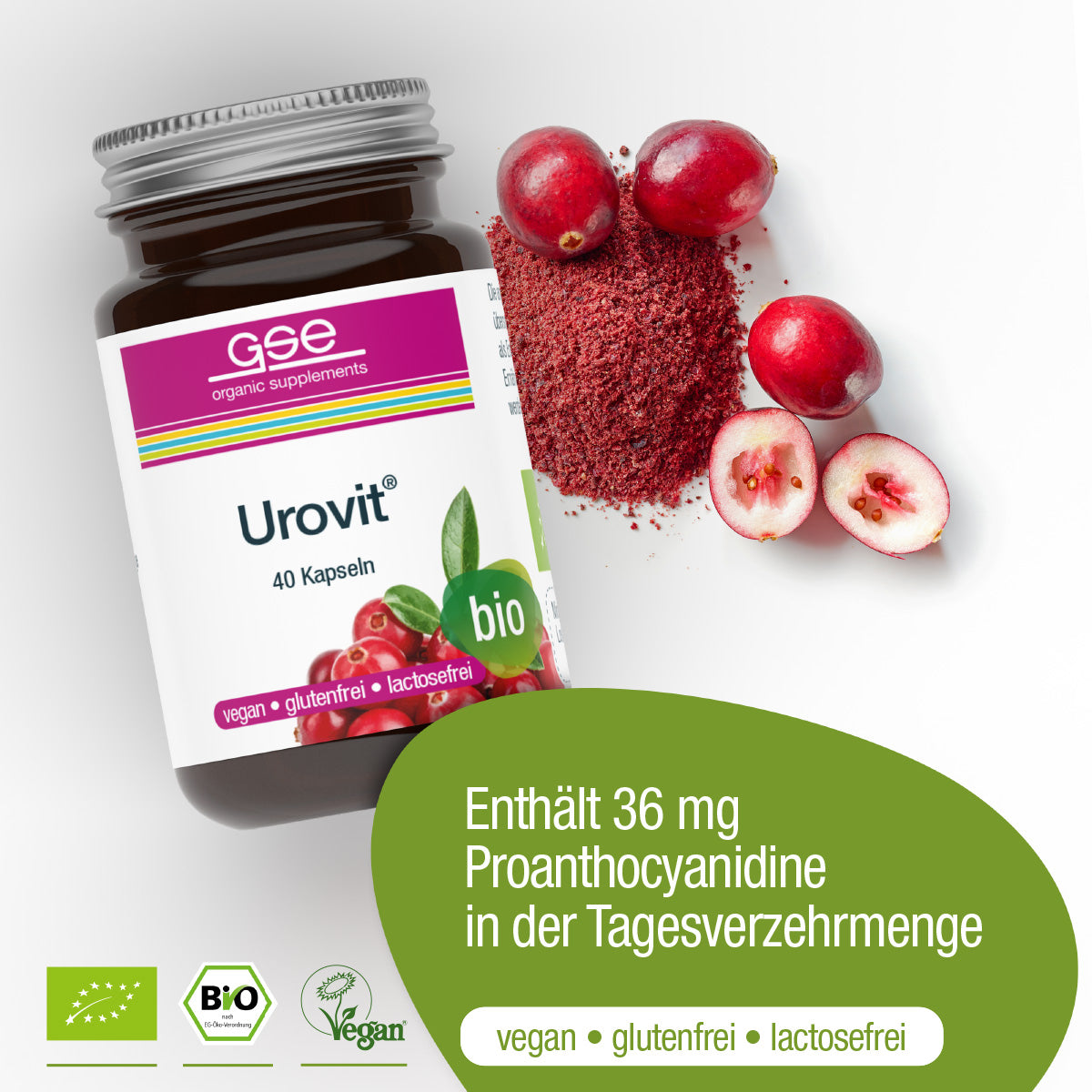 GSE - Cápsulas de Arándano Rojo Urovit® (Ecológico)