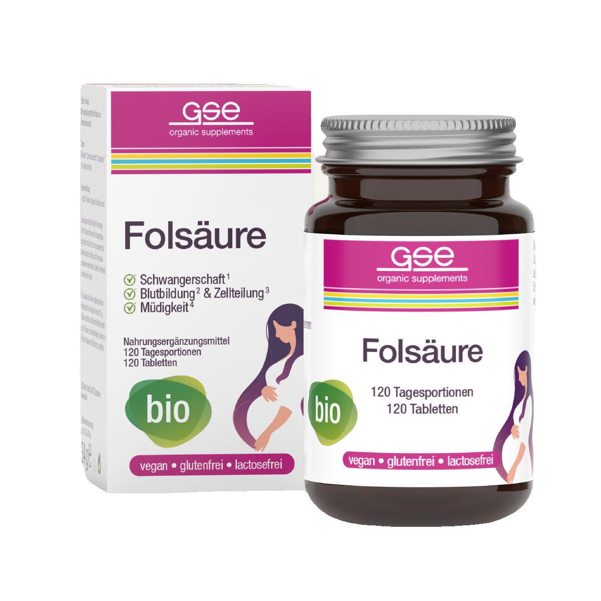 GSE - Acide folique (Bio) - 120 comprimés