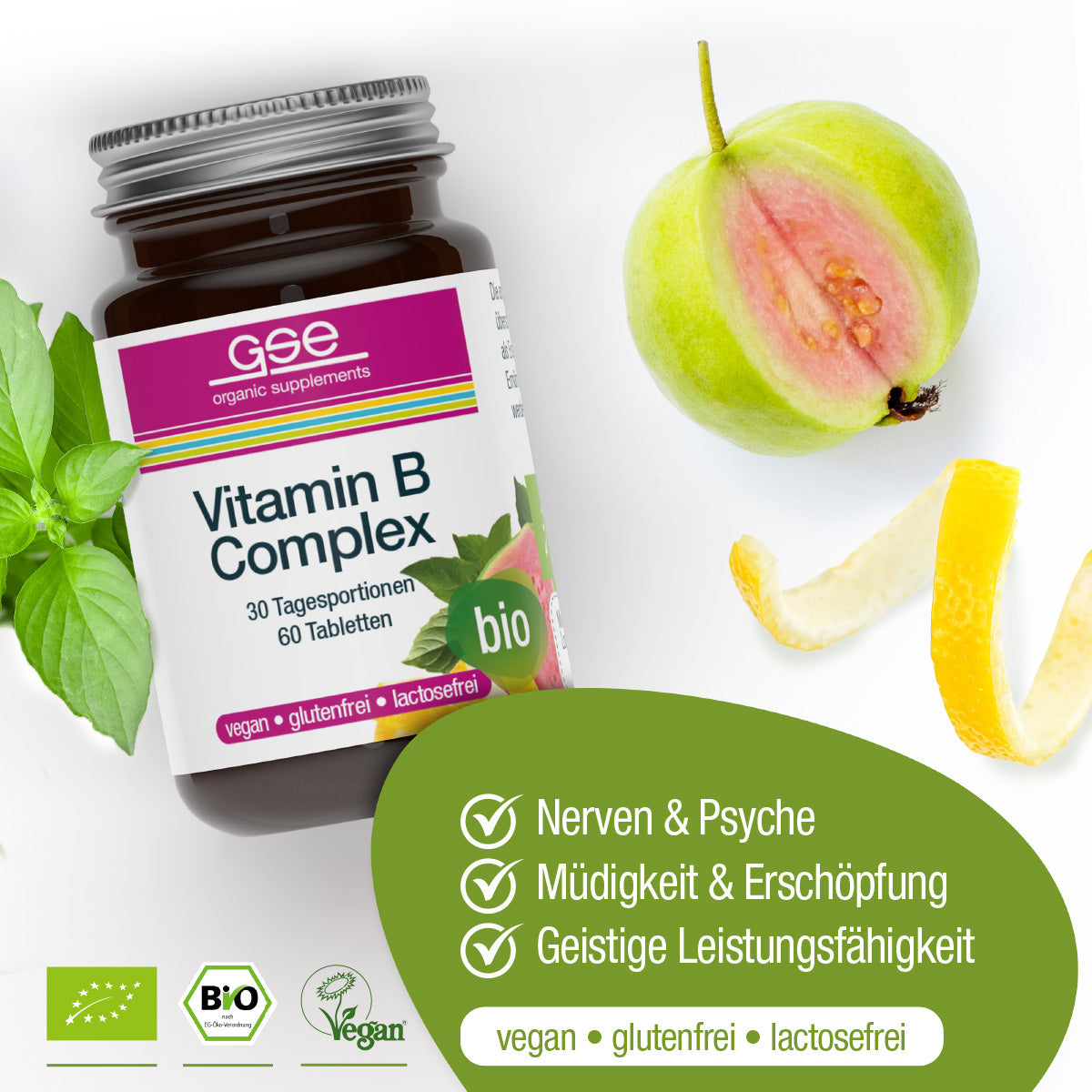 GSE - Complexe de Vitamine B Bio - 60 Comprimés