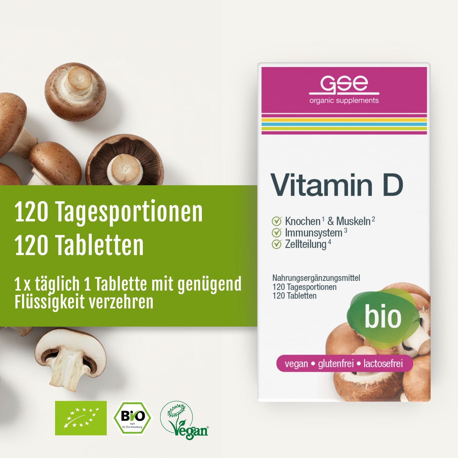 GSE - Bio Vitamin D - 120 Tabletten