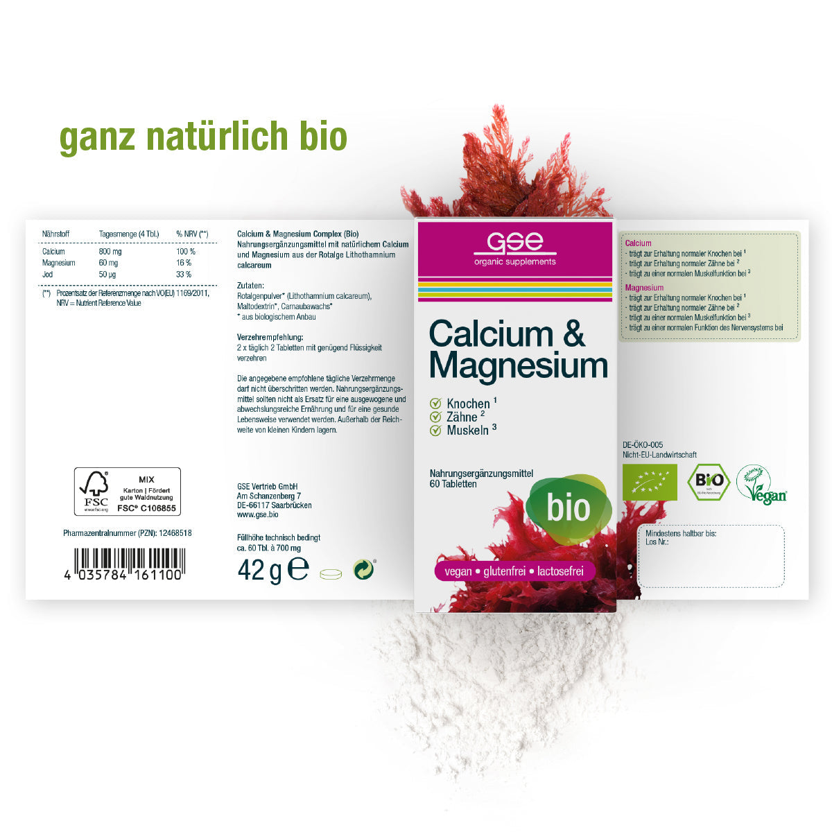 GSE - Calcium & Magnesium Complex (Bio) - 60 Tablets