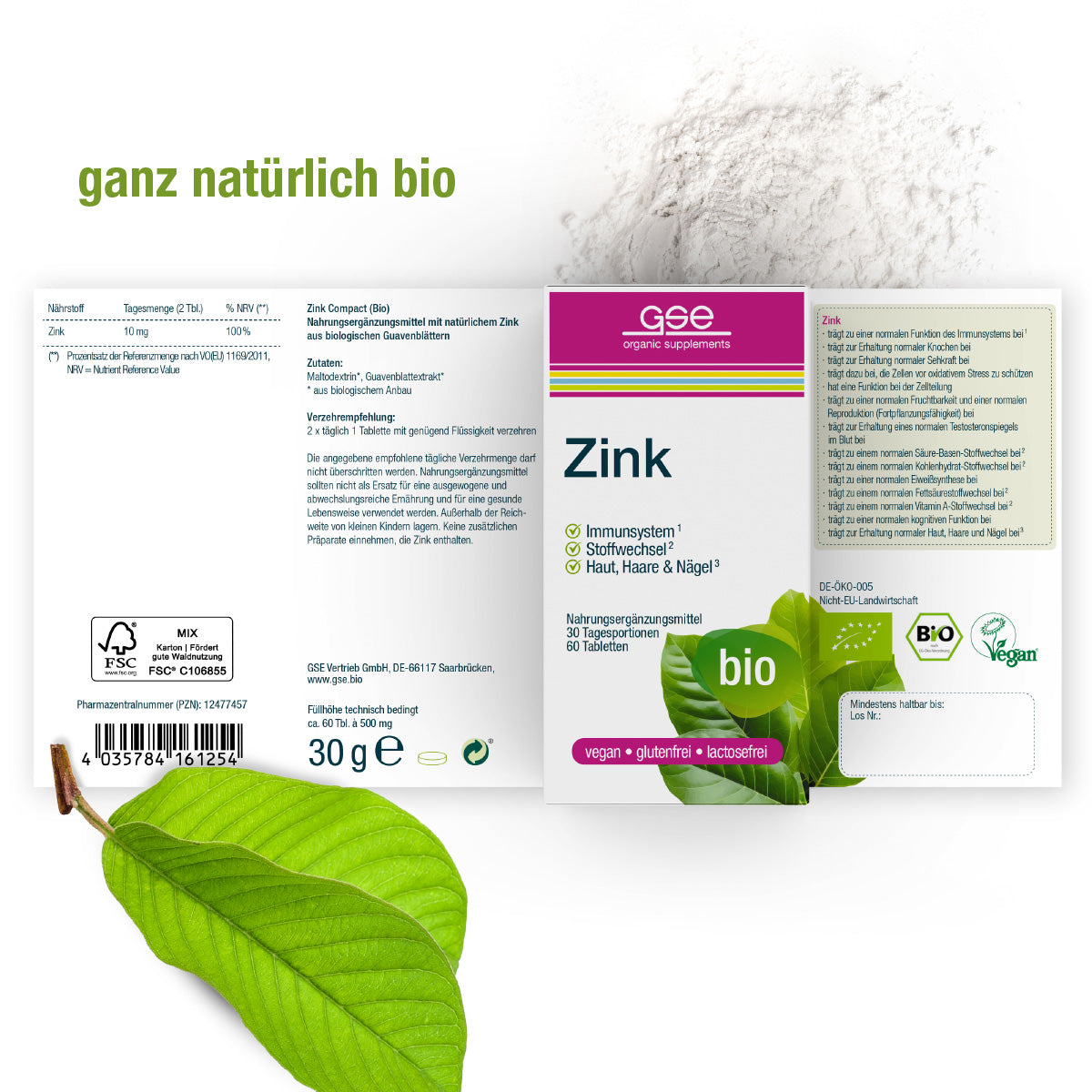 GSE - Bio Zinc Compact - 60 Tabletas
