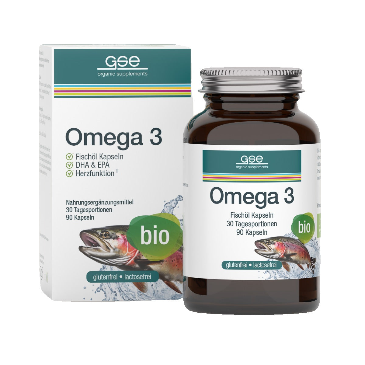 GSE - Capsules d'huile de poisson Oméga 3 - 90 Capsules