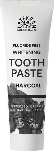 Urtekram - Toothpaste Charcoal Whitening Fluoride Free