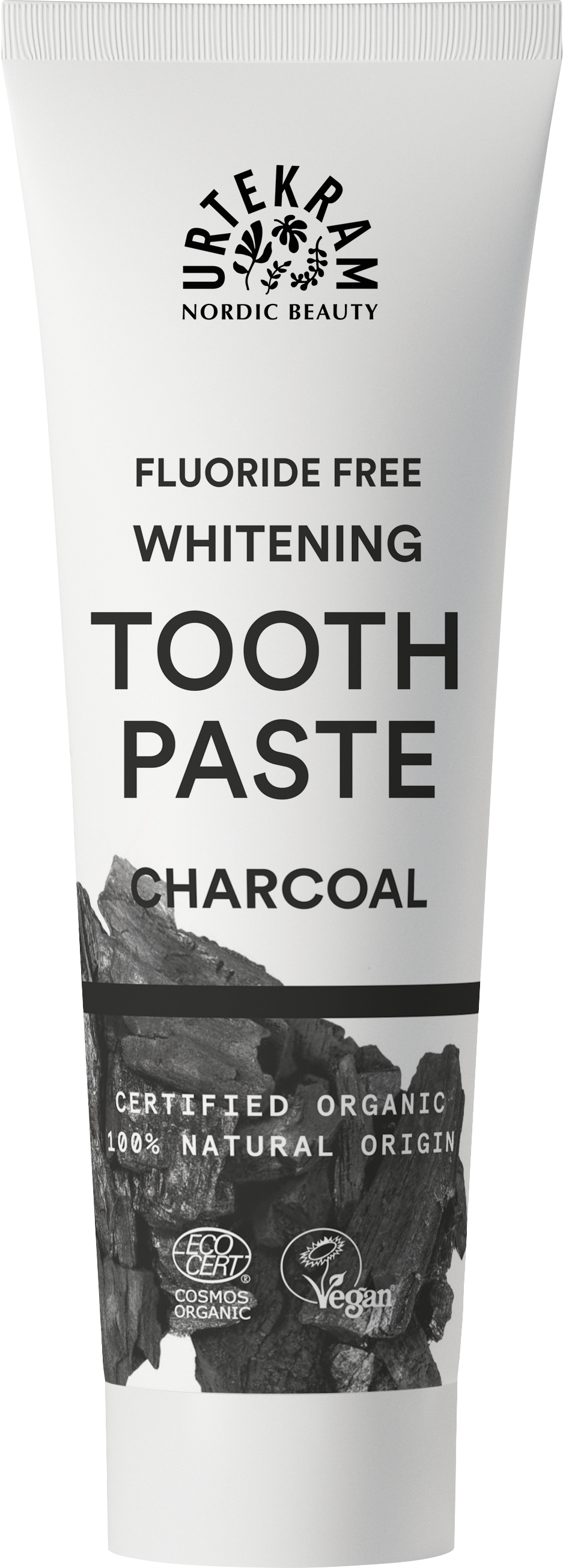 Urtekram - Toothpaste Charcoal Whitening Fluoride Free