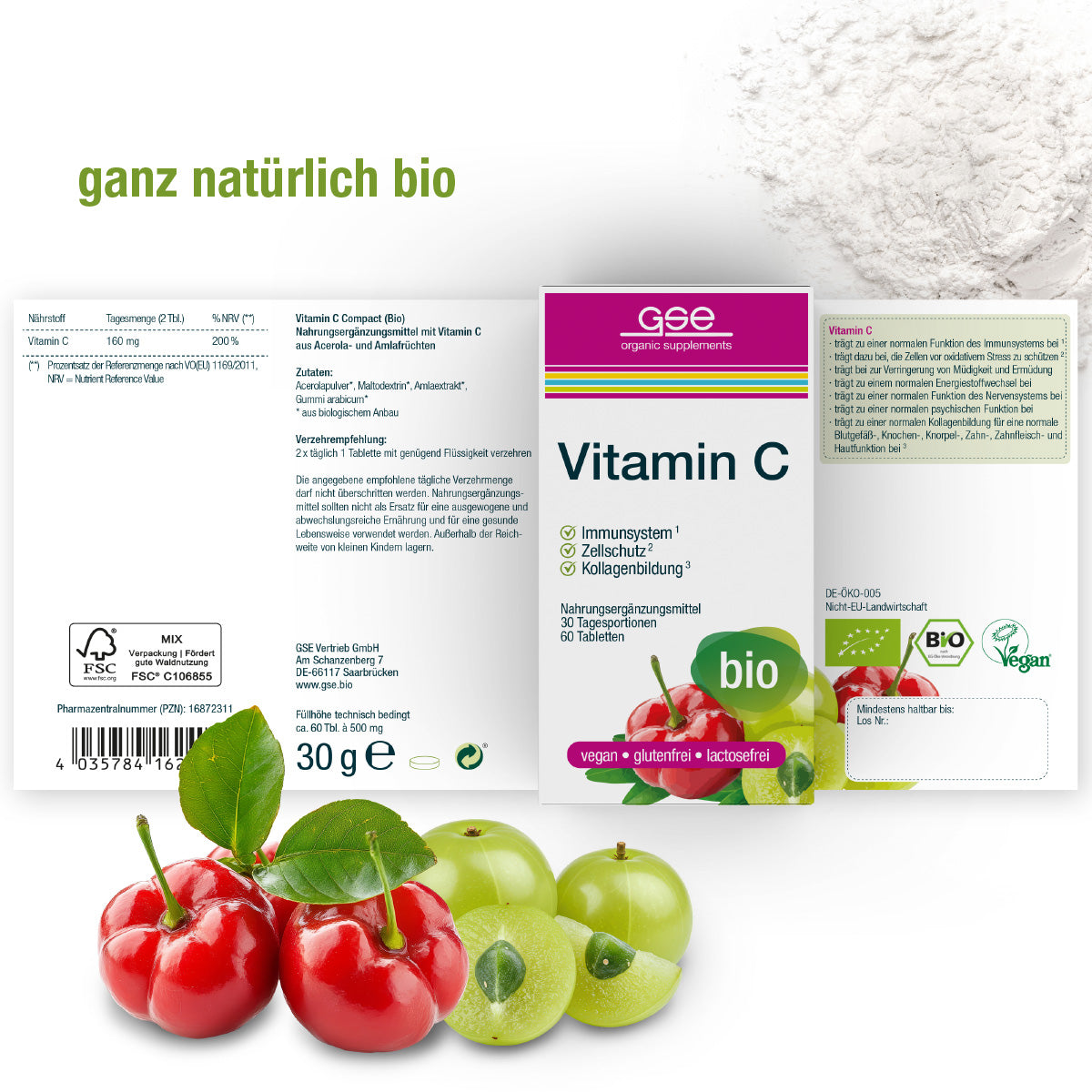 GSE - Vitamin C Compact (Bio) - 60 Tabletten