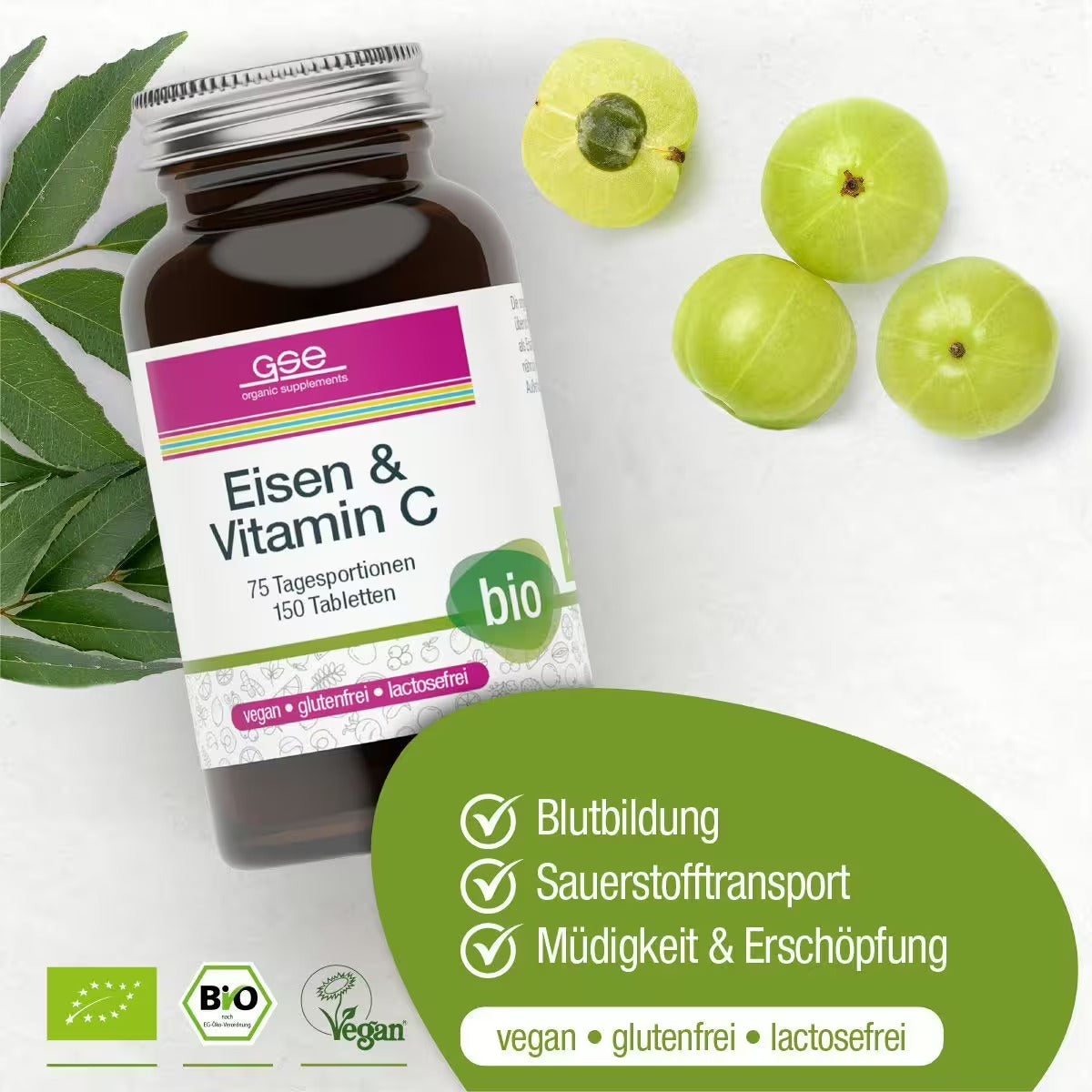 GSE - Hierro & Vitamina C (Bio) - 150 Tabletas