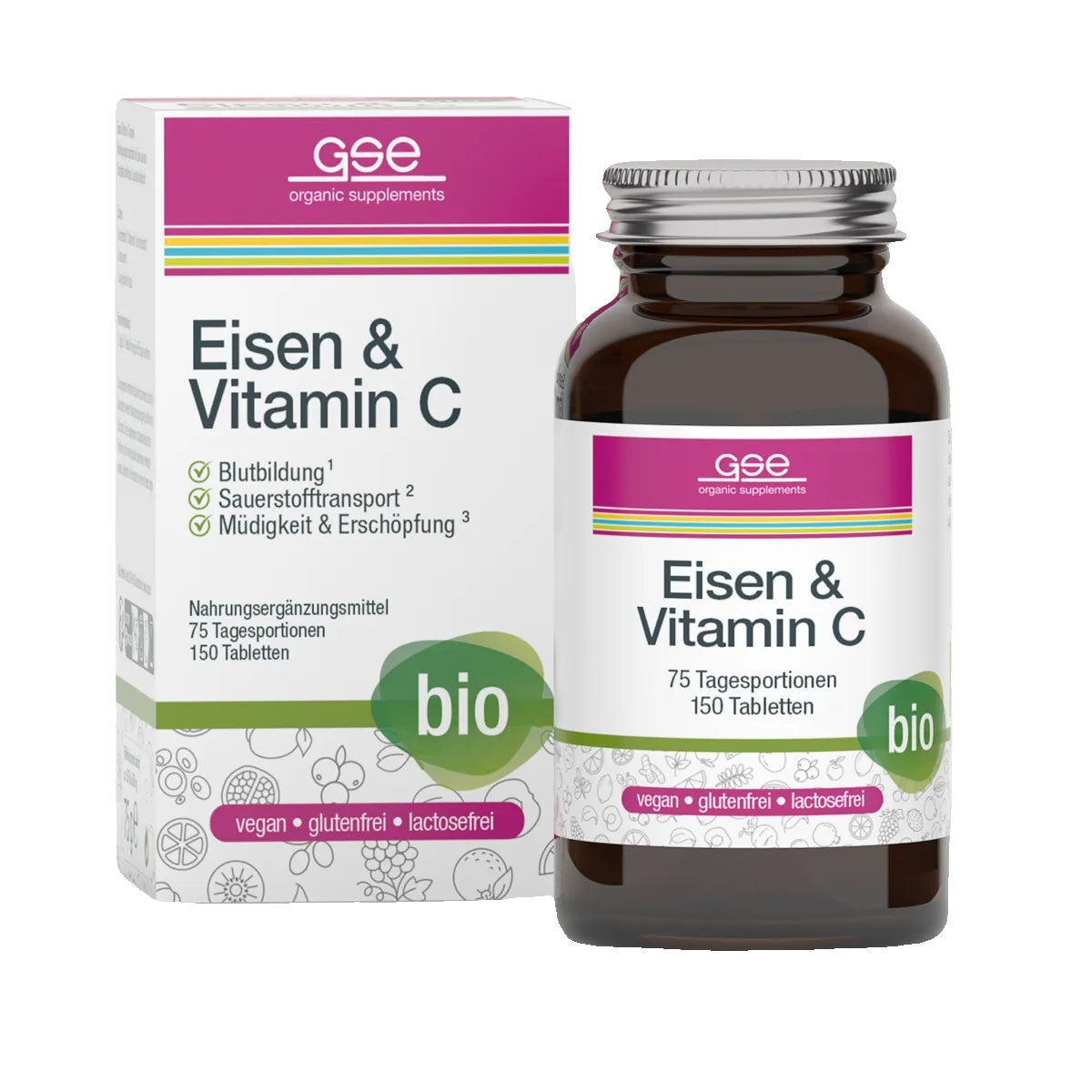 GSE - Hierro & Vitamina C (Bio) - 150 Tabletas