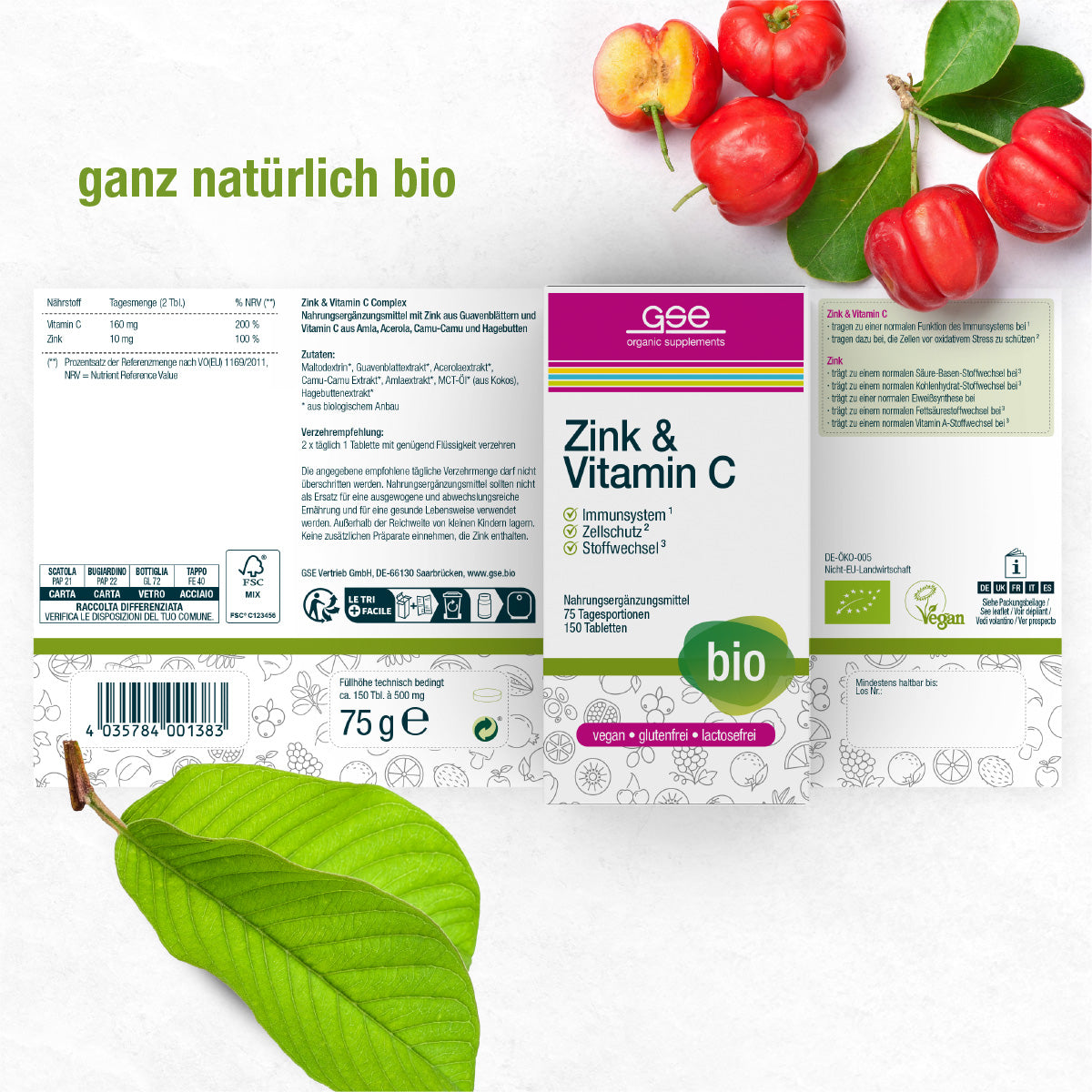 GSE - Zinc + Vitamine C (Bio)