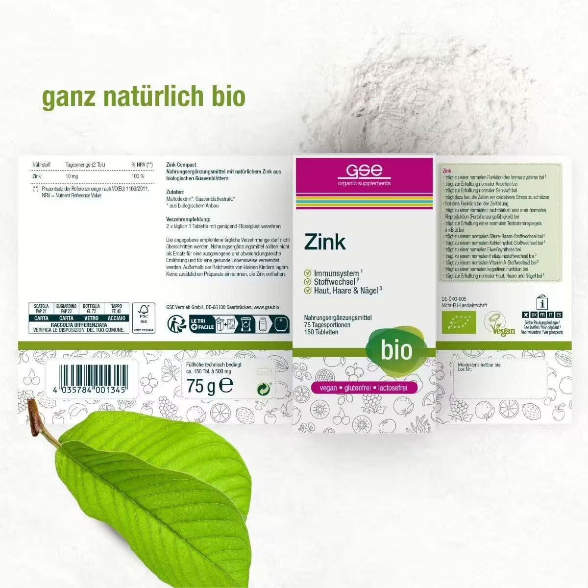 GSE - Zinc (Bio) - 150 Comprimés