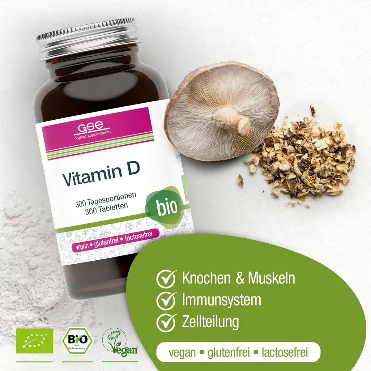 GSE - Vitamin D (Bio) - 300 Tabletten
