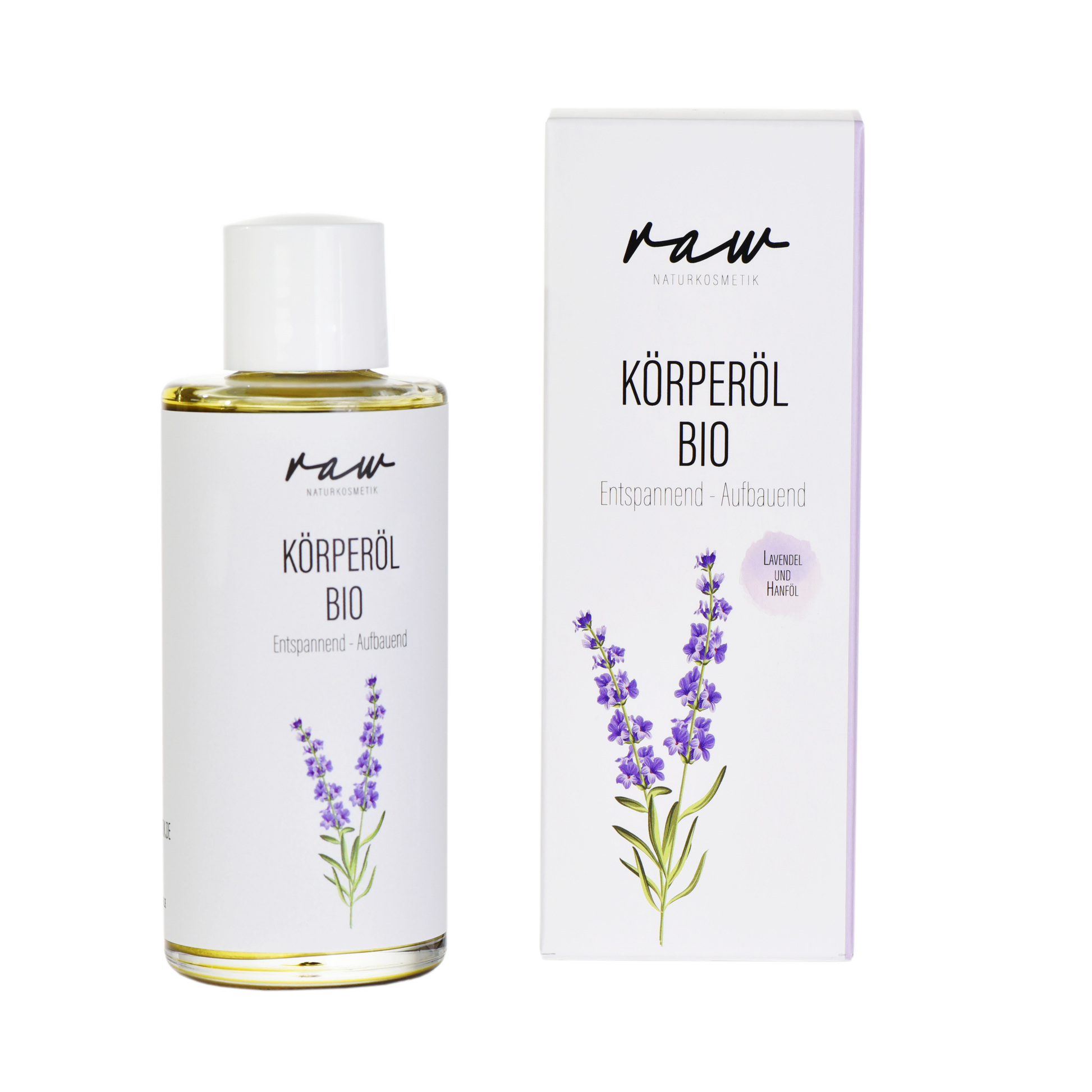 raw Naturkosmetik - Körperöl Bio Entspannend und Aufbauend