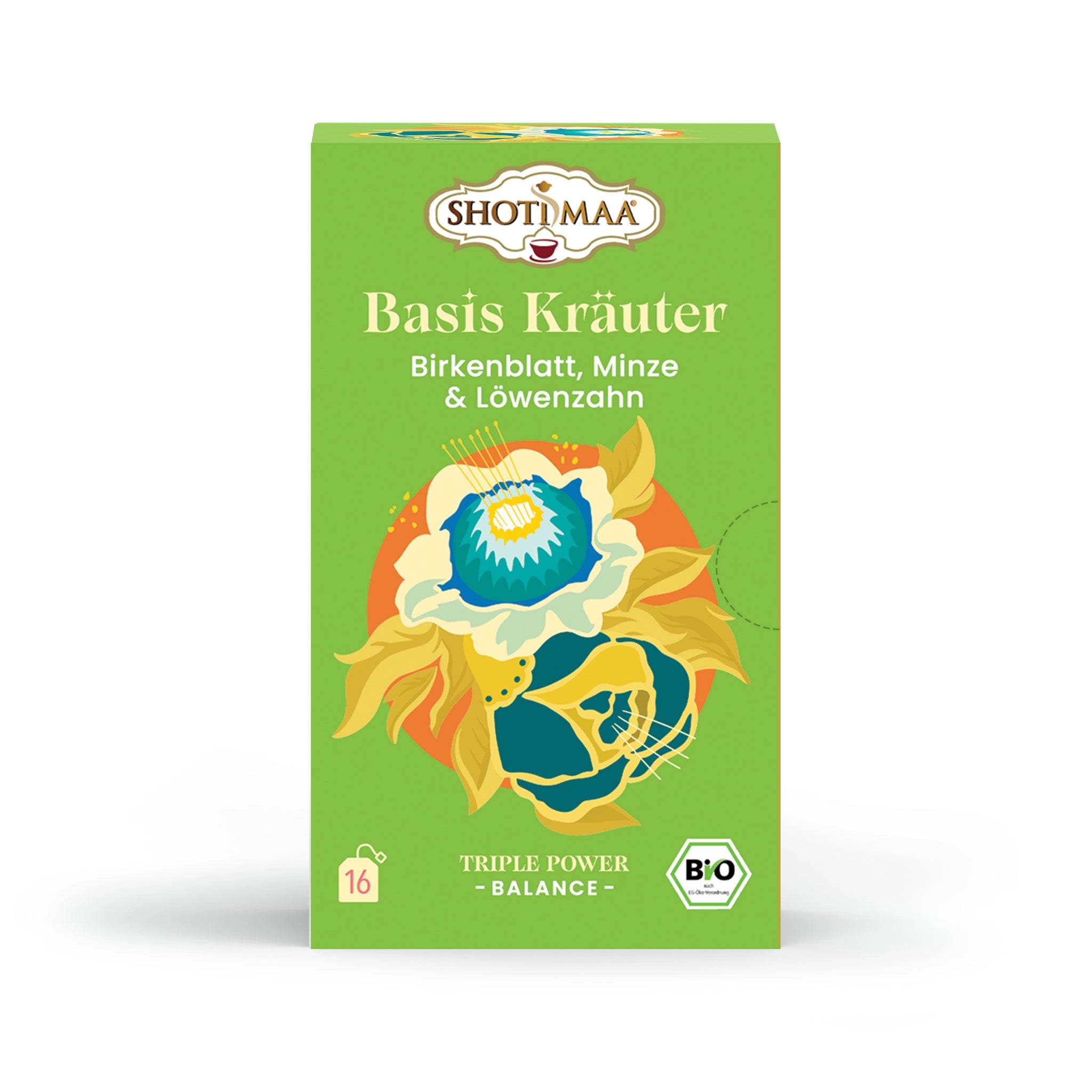 Shoti Maa - Bio Basis Kräuter Tee | Birkenblatt, Minze & Löwenzahn - 16 Teebeutel_14742.jpg