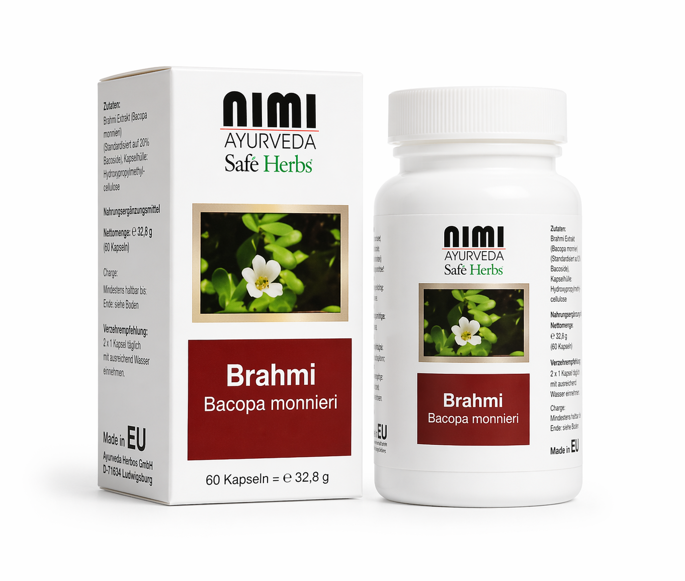 Nimi - Brahmi, Bacopa Monnieri Capsules - 60 Pièces